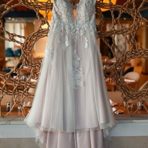 Wedding Dress, Veil & Slip